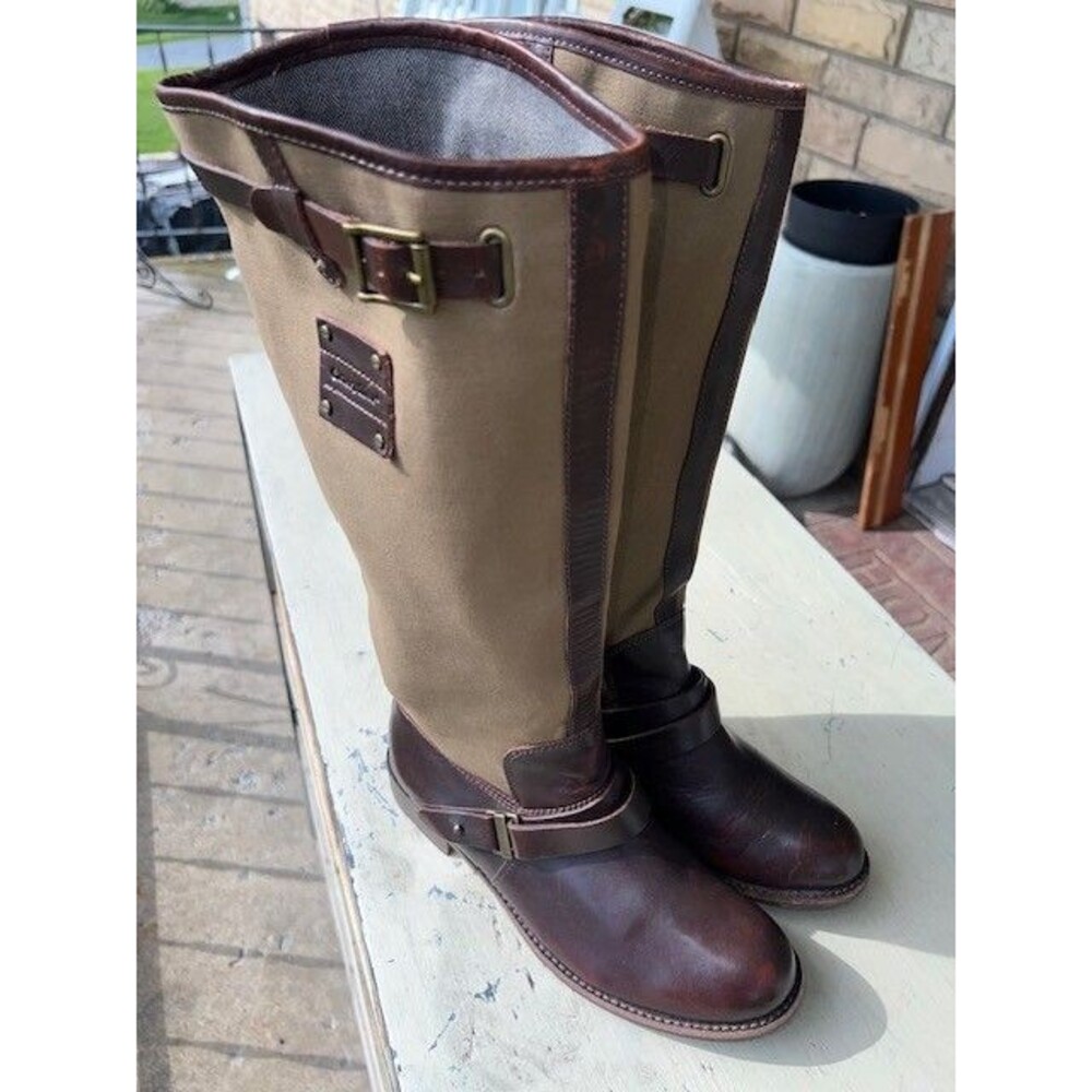 CAT by Caterpillar Corrine Canvas and Leather Riding Boot size 7.5M